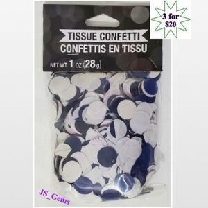 New Blue & White Round Confetti Home